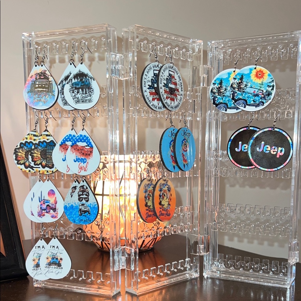 Jeep 🦩 Themed Wooden Custom Earrings - Pick 1